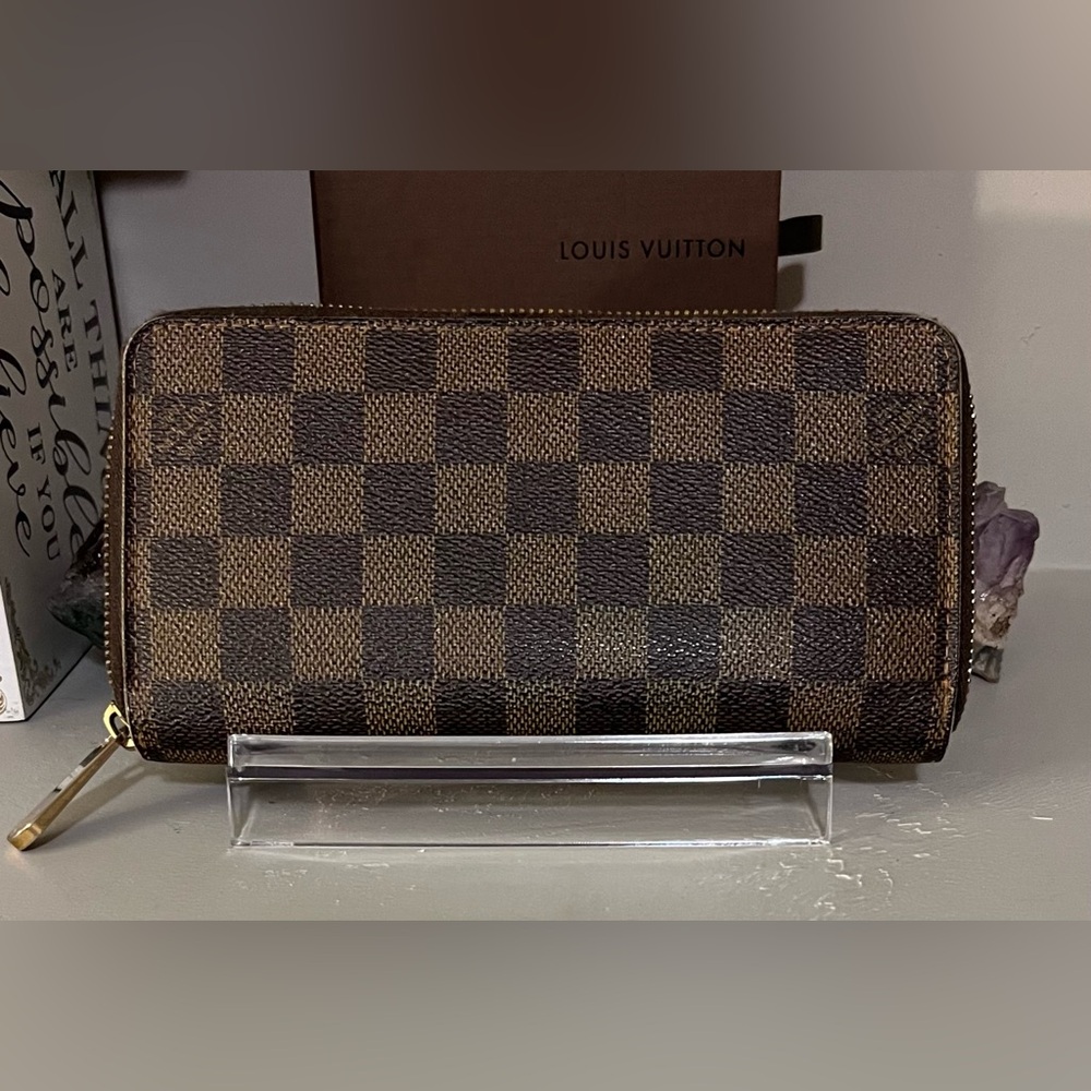 Euc Louis Vuitton Damier Ebene Zippy Wallet - image 4